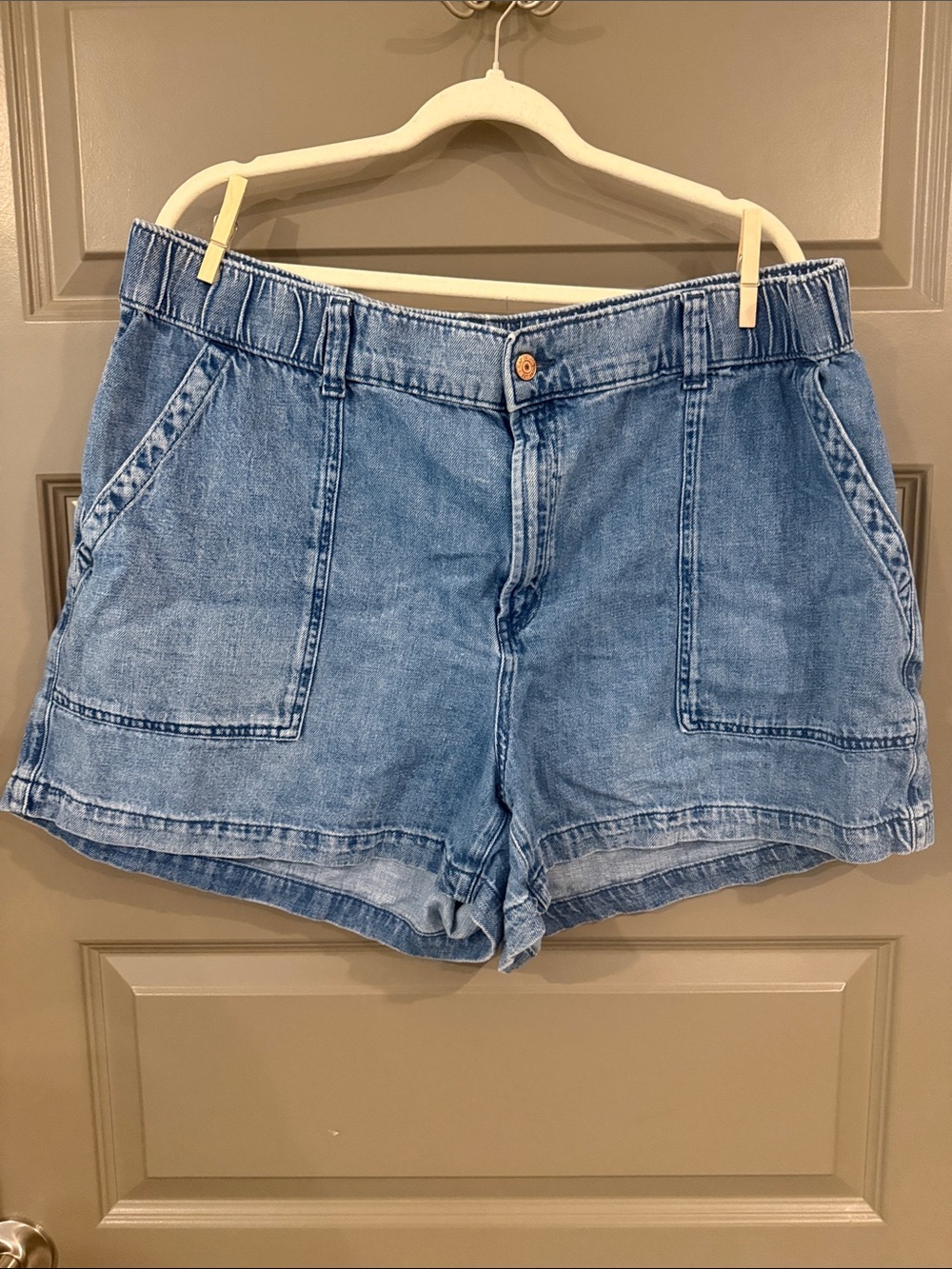 GAP Light Blue Denim Utility Shorts